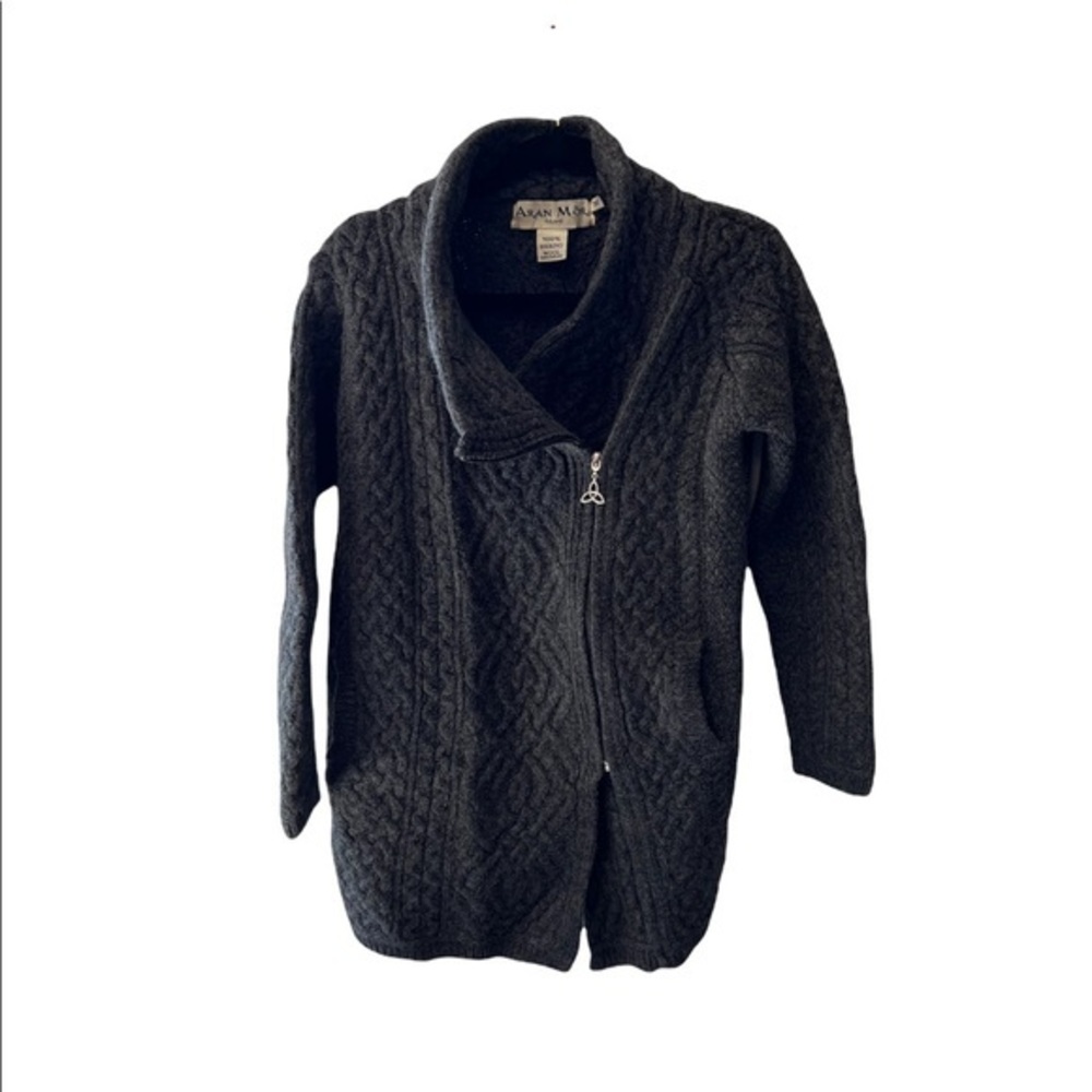 Aran Mor Gray Zip Up